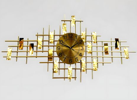 Металлические настенные часы бесшумные (102х50 см), OV-0023