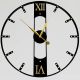 Черные бесшумные металлические лофт-стиль настенные часы OV-0068 (80,5 см)