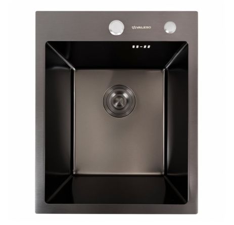 Кухонна мийка з нержавіючої сталі чорна DECOR VALESO Handmade Кухонна мийка з нержавіючої сталі чорна DECOR VALESO Handmade