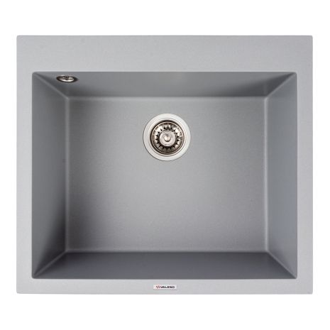 Кухонна мийка гранітна Davina Valso 5750 сірий металік