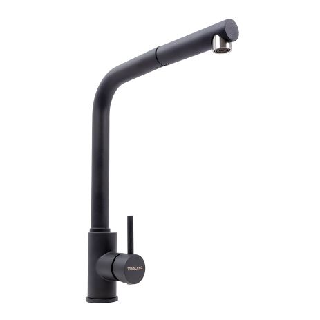 Кухонный смеситель с выдвижной лейкой VALESO Q411B (Карбон)