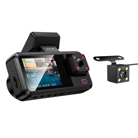 Відеореєстратор HOCO rear camera driving recorder DV15, 2", IPS, 720p, 30FPS, WiFi, 150mAh, black
