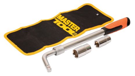 Телескопический баллонный ключ 17×19×21×23 мм в чехле, MASTERTOOL 78-0100