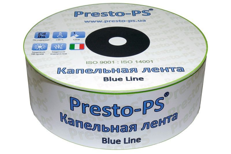 Щелевая крапельная лента Presto-PS Blue Line отверстия через 20 см, расход 2,4 л/час, длина 1000 м (BL-20-1000) Щелевая крапельная лента Presto-PS Blue Line отверстия через 20 см, расход 2,4 л/час, длина 1000 м (BL-20-1000)