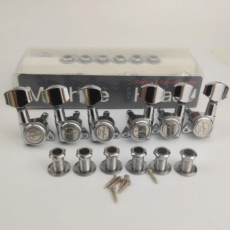 Локові кілки Guyker 3R+3L для гітари Yamaha Cort ESP Gibson хромовані Локові кілки Guyker 3R+3L для гітари Yamaha Cort ESP Gibson хромовані