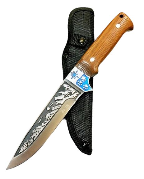 Охотничий нож Фультанг Волк "Вовк" Н-7856 с чехлом 26 см