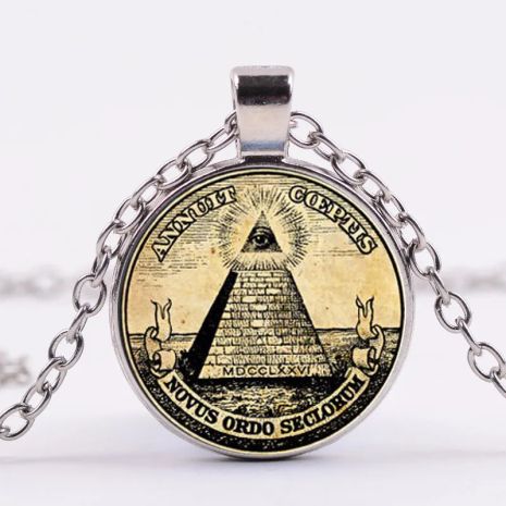 Эффектный кулон иллюминаты всевидящее око масонский глаз символ масонов античный подвеска амулет талисман