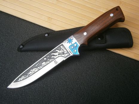 Мисливський ніж фултанг Wolf Pack "Вовча зграя" Н-7856 з чохлом, 26 см