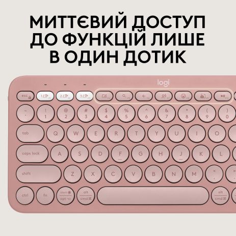 Набір (клавіатура + мишка) Logitech Pebble 2 Combo Rose Wireless (920-012241)