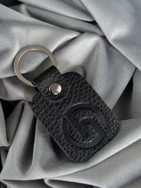 Чорний шкіряний брелок SKILL, SL045-1 Чорний шкіряний брелок SKILL, SL045-1