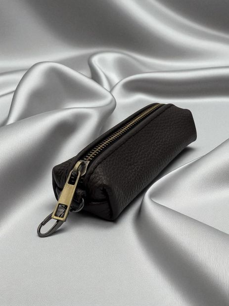 Ключниця з натуральної зернистої шкіри MAXI (коричнева)