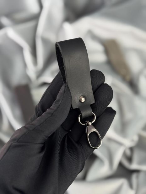 Головний шкіряний брелок SKILL чорний, SL041 Головний шкіряний брелок SKILL чорний, SL041