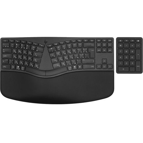 Комплект (клавіатура, Numpad) HP 960 Ergonomic Wireless, BT, 2.4G, Black (7E755AA)