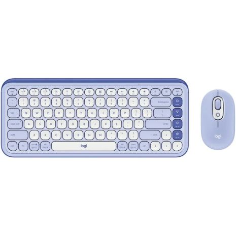 Комплект (клавіатура + миша) Logitech POP Icon Combo, BT, Liliac (920-013078)