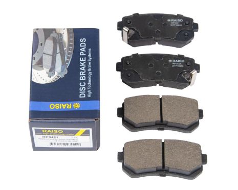 Задние дисковые тормозные колодки для Hyundai Accent III/Kia Rio II/Ceed 05-, RAISO (RP3421)