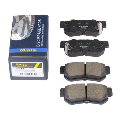 Задние дисковые тормозные колодки Tucson/Santa Fe/Getz/Sonata/Sportage/Carens 98-12, RAISO (RP3282)