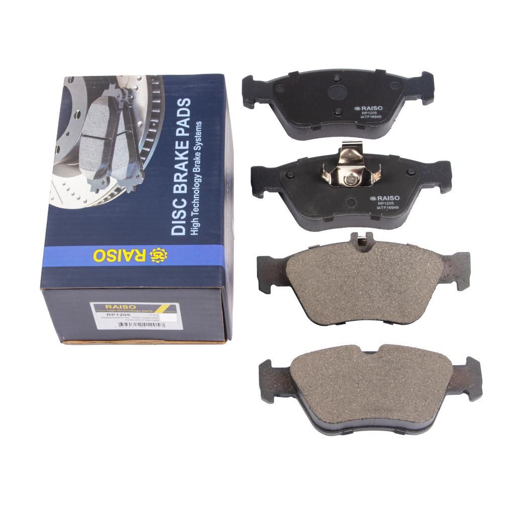Передние дисковые тормозные колодки для MB E-class (W210), RAISO (RP1205) Передние дисковые тормозные колодки для MB E-class (W210), RAISO (RP1205)