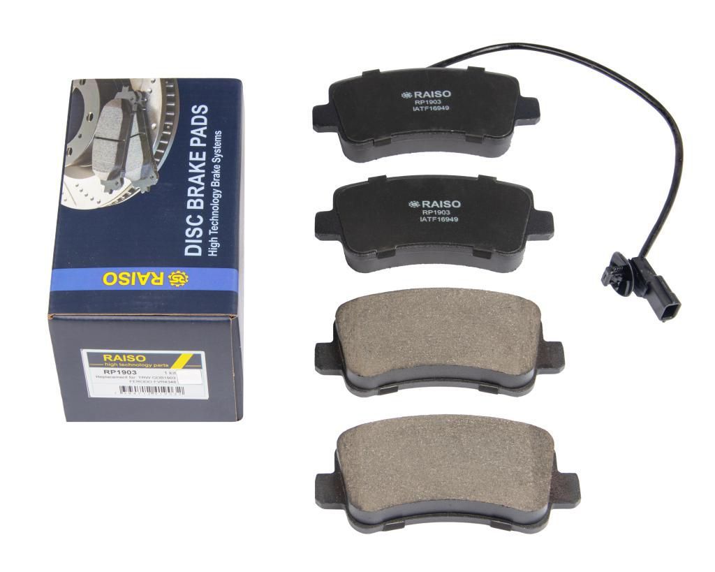 Задние дисковые тормозные колодки Master Movano (с датчиком) 10-, RAISO (RP1903) Задние дисковые тормозные колодки Master Movano (с датчиком) 10-, RAISO (RP1903)