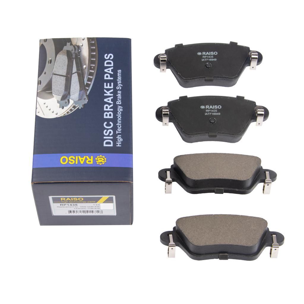 Задні дискові гальмівні колодки Renault Kangoo 4x4/Ford Mondeo III 01-, RAISO (RP1435) Задні дискові гальмівні колодки Renault Kangoo 4x4/Ford Mondeo III 01-, RAISO (RP1435)