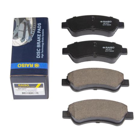 Передні дискові гальмівні колодки для Peugeot 206/307/207/208 96-, RAISO (RP1677) Передні дискові гальмівні колодки для Peugeot 206/307/207/208 96-, RAISO (RP1677)