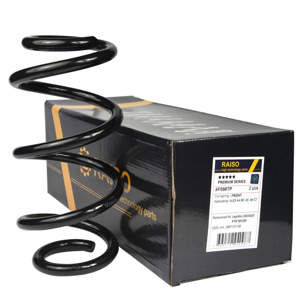 Передня пружина AUDI A4 B8/A5/A6 C7 2.7D/3.0D, RAISO (SF098TP) Передня пружина AUDI A4 B8/A5/A6 C7 2.7D/3.0D, RAISO (SF098TP)