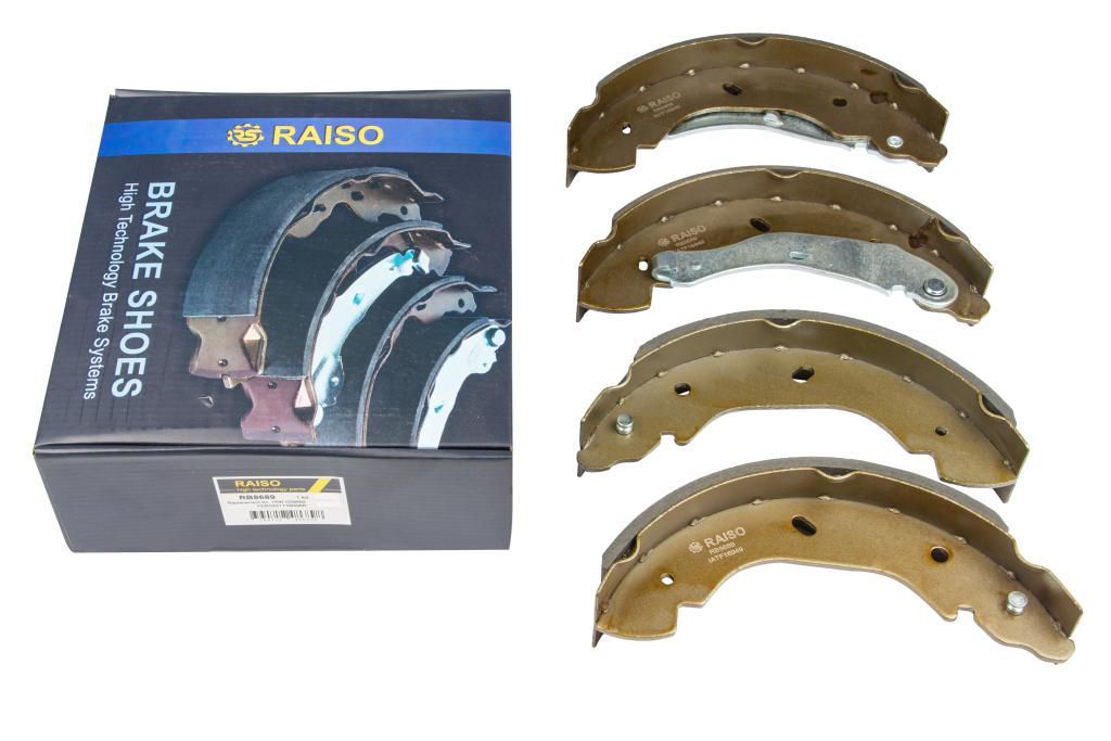 Задние барабанные тормозные колодки для Transit (FWD) 00-, RAISO (RB8689) Задние барабанные тормозные колодки для Transit (FWD) 00-, RAISO (RB8689)