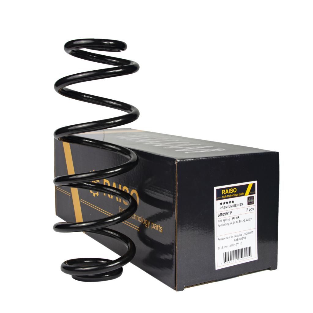 Задня пружина для Audi A4 B8, A5, A6 C7, RAISO (SR099TP) Задня пружина для Audi A4 B8, A5, A6 C7, RAISO (SR099TP)