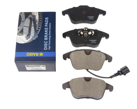 Передні гальмівні колодки диск. Tiguan/Sharan (з датчиком) 07-, RAISO (RP1762)