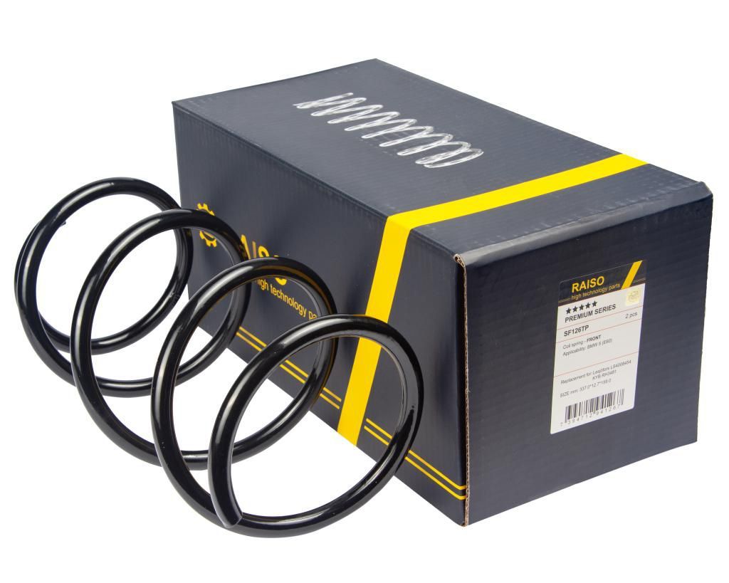 Передняя пружина для BMW 5 (E60/E61) 01-10 (337*12,7*159), RAISO (SF126TP) Передняя пружина для BMW 5 (E60/E61) 01-10 (337*12,7*159), RAISO (SF126TP)