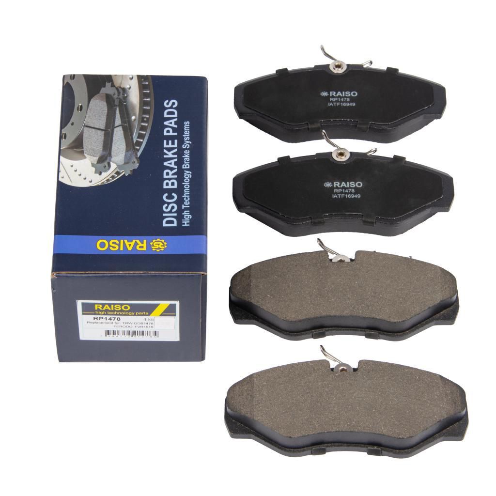 Передние дисковые тормозные колодки для Primastar/Vivaro A/Trafic II/Espace III 00-14, RAISO (RP1478) Передние дисковые тормозные колодки для Primastar/Vivaro A/Trafic II/Espace III 00-14, RAISO (RP1478)