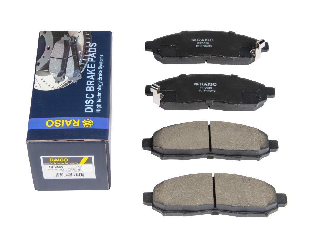 Передние диск. тормозные колодки для Navara/Pathfinder 2005-, RAISO (RP3520) Передние диск. тормозные колодки для Navara/Pathfinder 2005-, RAISO (RP3520)