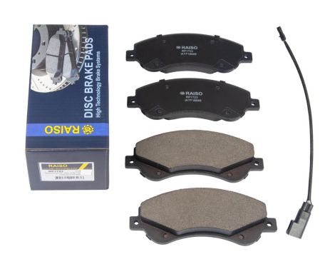 Передние дисковые тормозные колодки с датчиками для Ford Transit (V347) (FWD) 06-, RAISO (RP1723) Передние дисковые тормозные колодки с датчиками для Ford Transit (V347) (FWD) 06-, RAISO (RP1723)