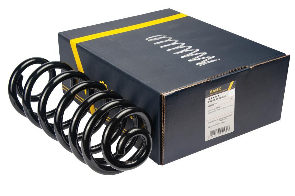 Задняя пружина для BMW X5 (E70/F15/F85) 06-18 (345*14,5*130), бренд RAISO (SR139TP) Задняя пружина для BMW X5 (E70/F15/F85) 06-18 (345*14,5*130), бренд RAISO (SR139TP)