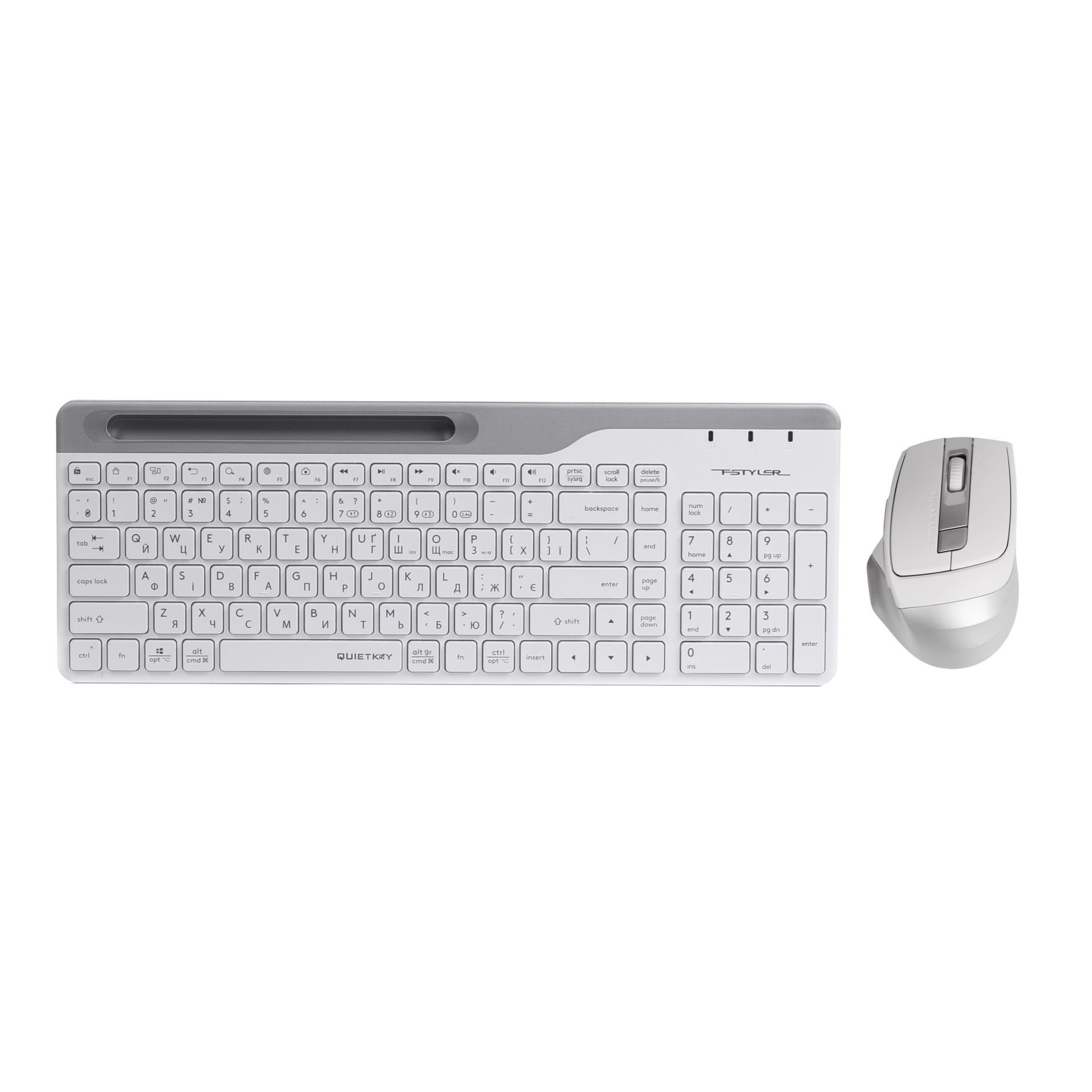 Комплект (клавиатура и мышь) A4Tech Fstyler FB2535C lcy White Комплект (клавиатура и мышь) A4Tech Fstyler FB2535C lcy White