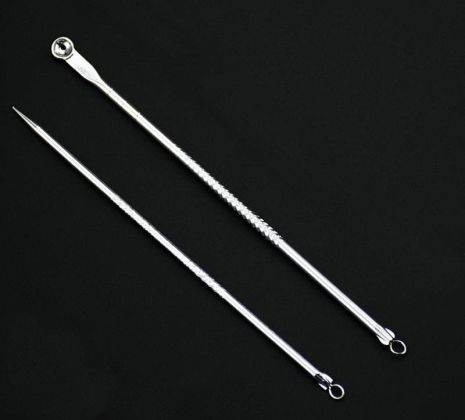 Набір 2 шт. інструмент для очищення обличчя та пор Ложечка уно від вугрів прищів Сталекс Інструмент для чищення відмінності