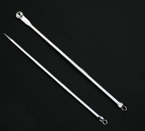 Набор 2шт инструмент для очистки лица и пор Ложечка уно от угрей прищей Сталекс Інструмент для чистки обличчя