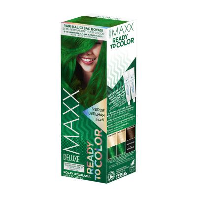 Фарба для волосся MAXX DELUXE Ready to color Зелений, комплект 2x50 мл