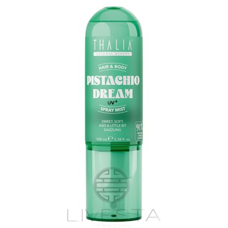 Жіночий парфумований спрей-міст для волосся та тіла "Фісташкова мрія" THALIA, 100 мл