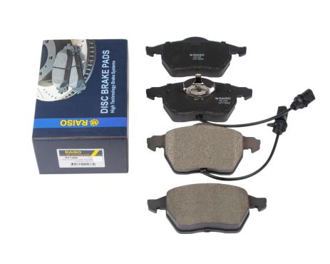 Передние тормозные колодки для Audi A4/A6/Superb/Passat B5 (с датчиками) 96-, RAISO (RP1488)