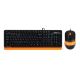 Комплект (клавиатура и мышь) A4Tech Fstyler F1010 Black/Orange Комплект (клавиатура и мышь) A4Tech Fstyler F1010 Black/Orange