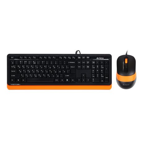 Комплект (клавиатура и мышь) A4Tech Fstyler F1010 Black/Orange Комплект (клавиатура и мышь) A4Tech Fstyler F1010 Black/Orange