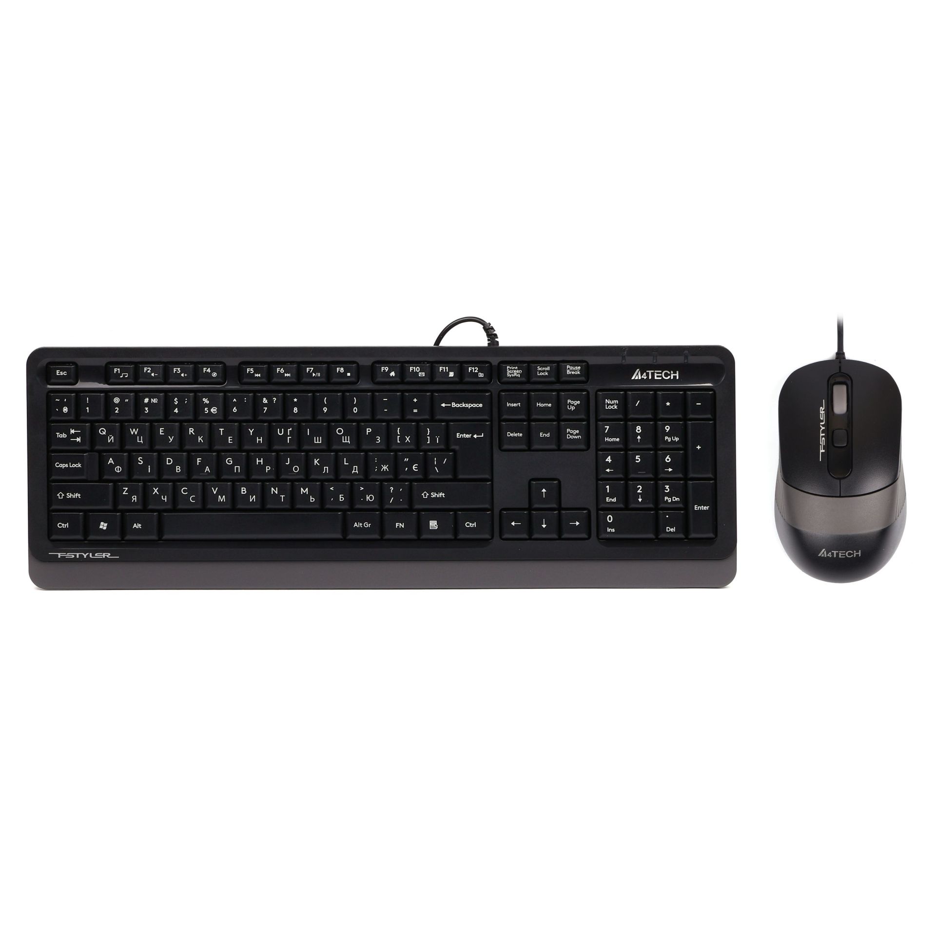 Комплект (клавиатура и мышь) A4Tech Fstyler F1010 Black/Grey Комплект (клавиатура и мышь) A4Tech Fstyler F1010 Black/Grey