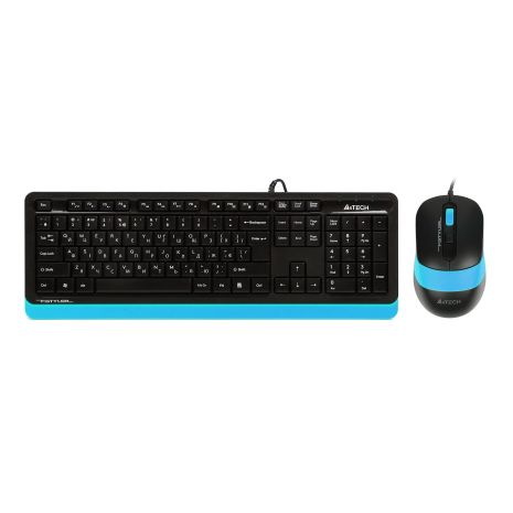 Комплект (клавиатура и мышь) A4Tech Fstyler F1010 Black/Blue Комплект (клавиатура и мышь) A4Tech Fstyler F1010 Black/Blue