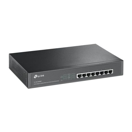 8-портовий комутатор TP-LINK TL-SG1008MP, некерований, 126W, 13", 1U