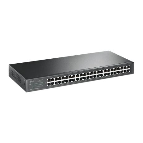 Комутатор TP-LINK TL-SF1048, 48xFE, 9.9W, некерований, 19 дюймів, 1U