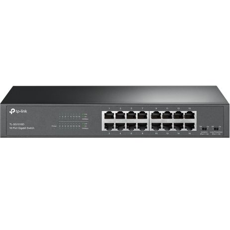 Некерований комутатор TP-LINK TL-SG1016D, 16xGE, 10.68W, 13", 1U