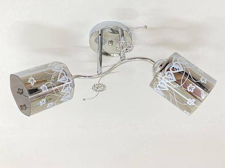 Стельова Люстра на 2 плафони VALESO 6983B/2 (Хром)