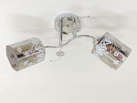 Потолочная Люстра на 2 плафона VALESO 6983B/2 (Хром)