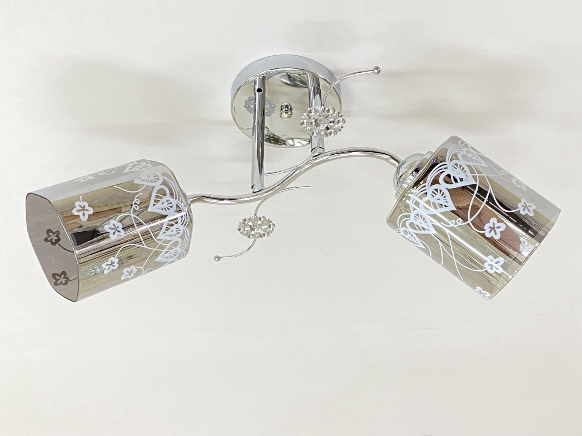 Стельова Люстра на 2 плафони VALESO 6983B/2 (Хром) Стельова Люстра на 2 плафони VALESO 6983B/2 (Хром)