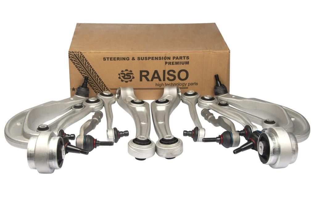 Комплект рычагов передней подвески для Audi A4 B8/A5/A6 C7/Q5 (с тонким пальцем, конус 14мм), RAISO (RL8K4989FKIT) Комплект рычагов передней подвески для Audi A4 B8/A5/A6 C7/Q5 (с тонким пальцем, конус 14мм), RAISO (RL8K4989FKIT)